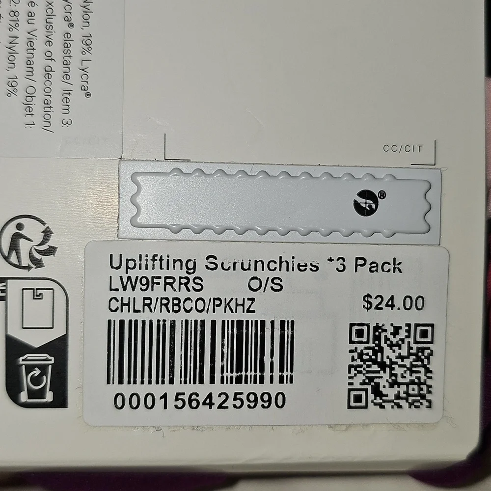 Lululemon Nwts Uplifting Scrunchies!! Gorgeous CHLR/RBCO/PKHZ!!